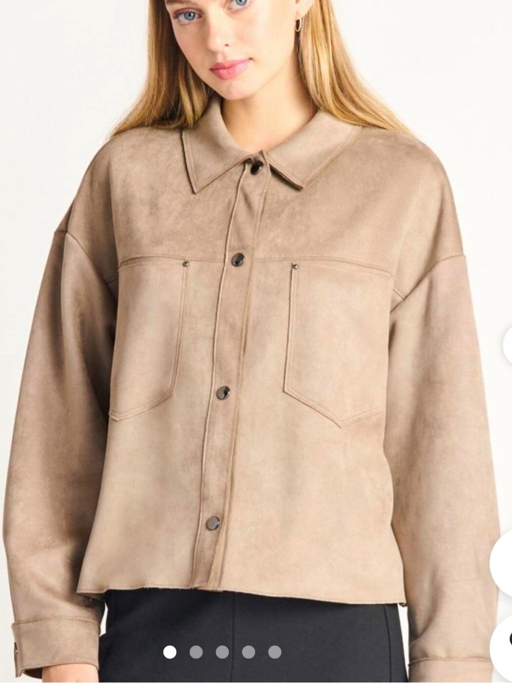 Zara faux suede shirt jacket size large
